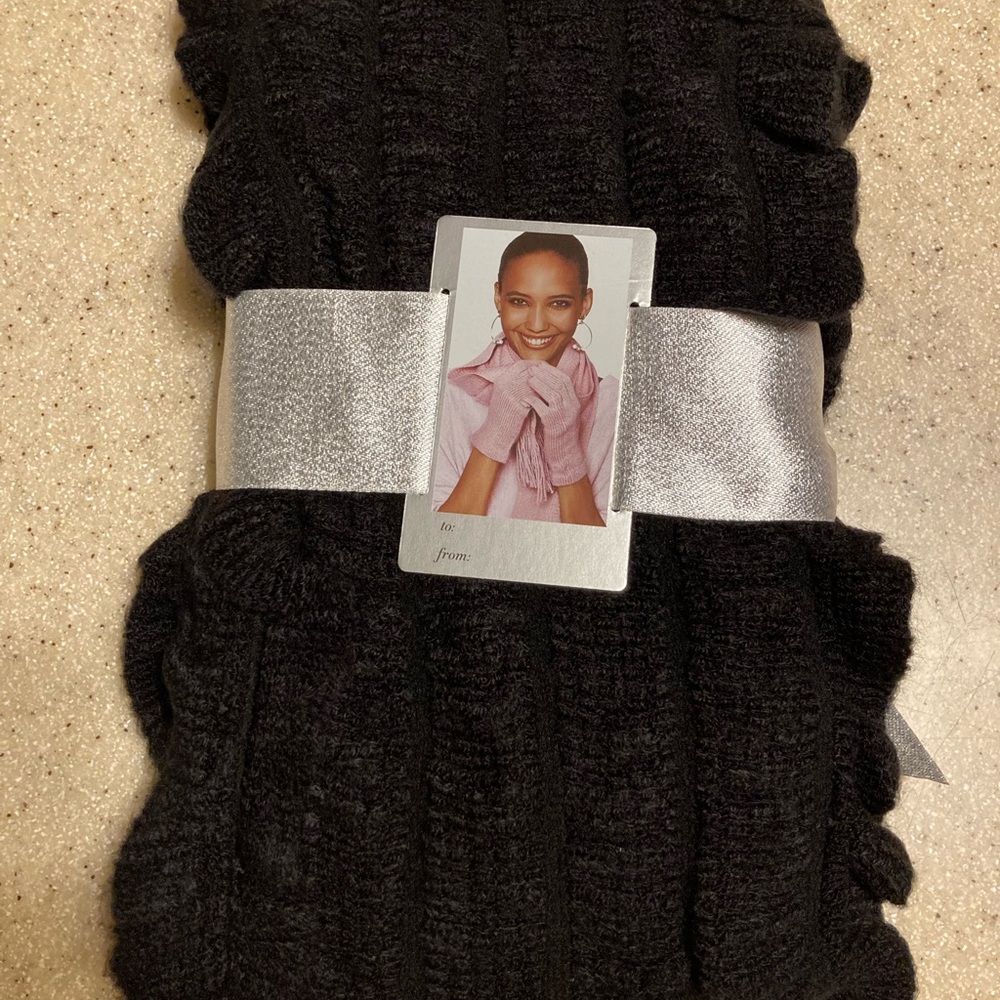 New York & Company Black Scarf and gloves